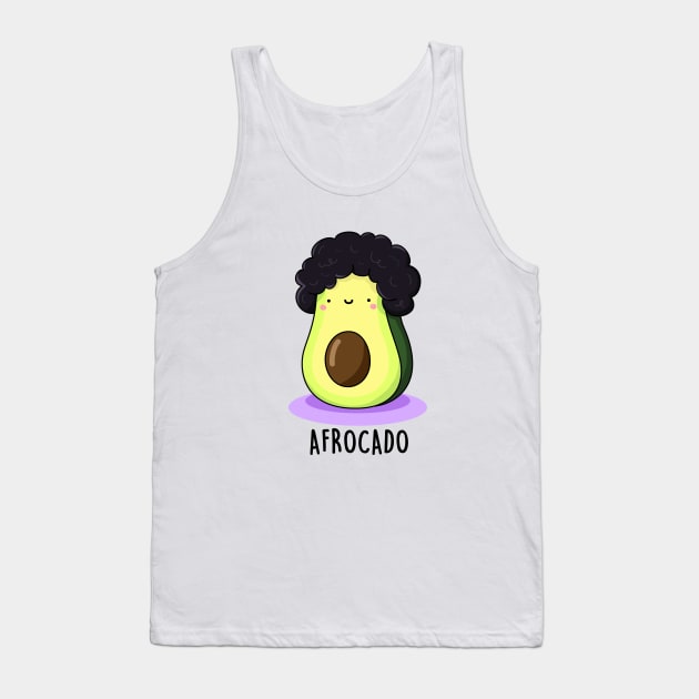 Afro-cado Cute Funny Avocado Pun Tank Top by punnybone